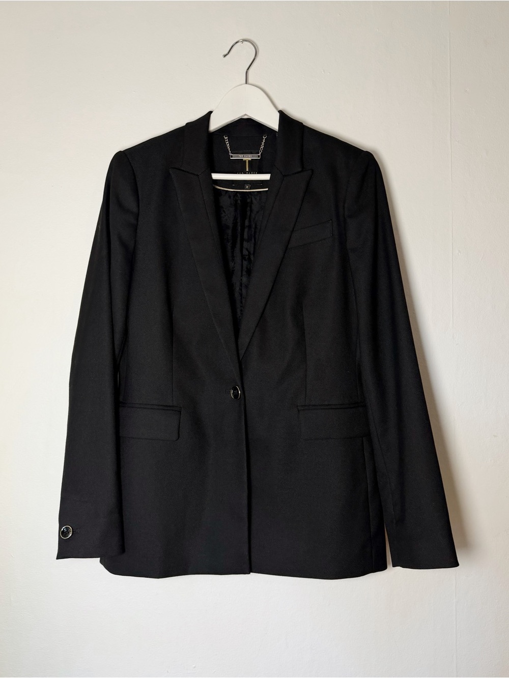 Ted Baker Black Single-Button Tailored Blazer - Like New Condition